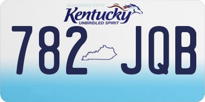 KY license plate 782JQB
