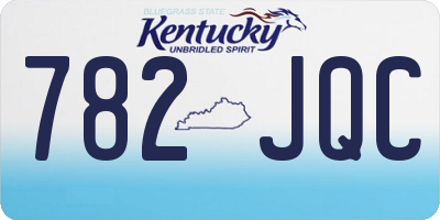 KY license plate 782JQC