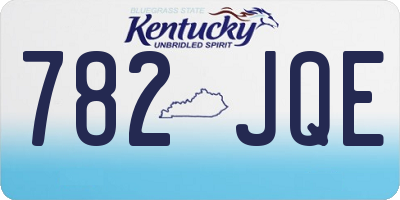 KY license plate 782JQE
