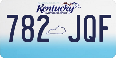 KY license plate 782JQF