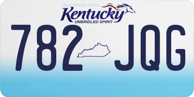 KY license plate 782JQG