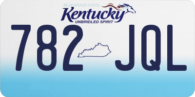 KY license plate 782JQL