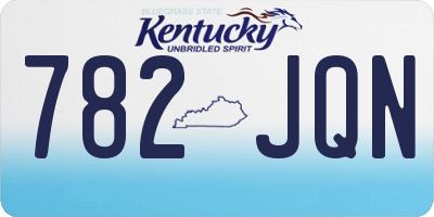 KY license plate 782JQN