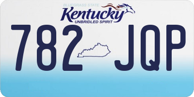 KY license plate 782JQP
