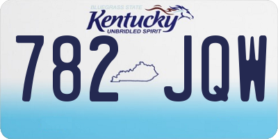 KY license plate 782JQW