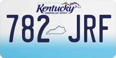 KY license plate 782JRF