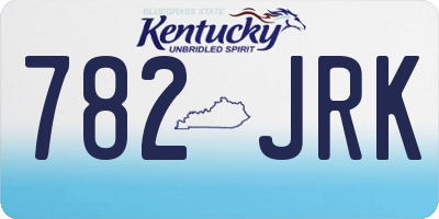 KY license plate 782JRK