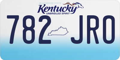 KY license plate 782JRO