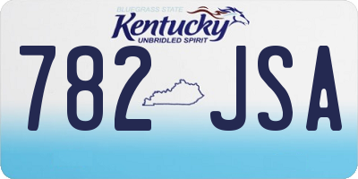 KY license plate 782JSA