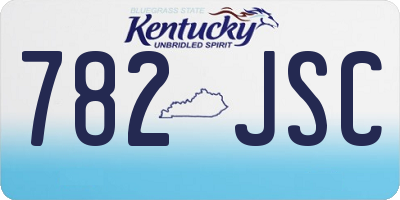 KY license plate 782JSC