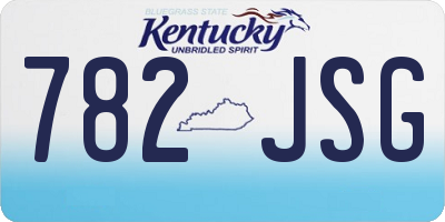 KY license plate 782JSG