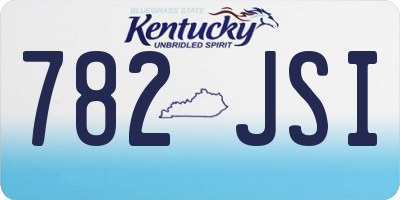 KY license plate 782JSI