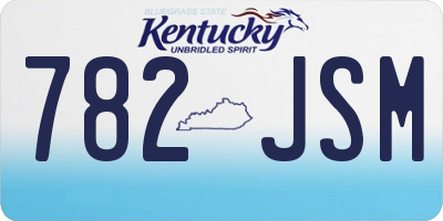 KY license plate 782JSM