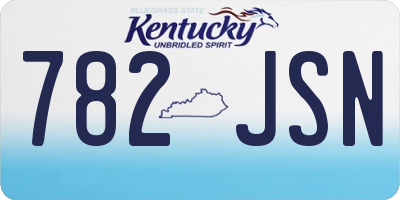 KY license plate 782JSN