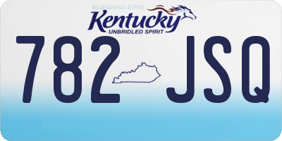 KY license plate 782JSQ