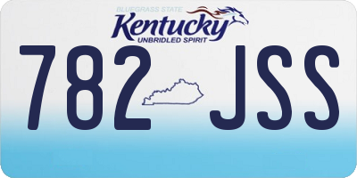 KY license plate 782JSS