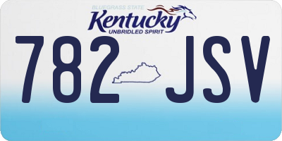 KY license plate 782JSV