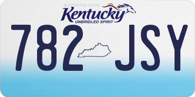 KY license plate 782JSY