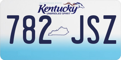 KY license plate 782JSZ