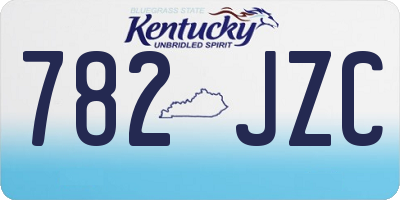 KY license plate 782JZC