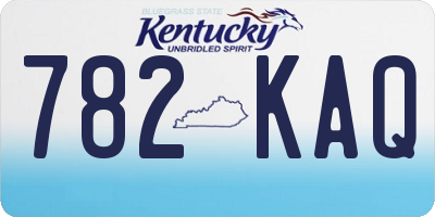 KY license plate 782KAQ