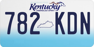 KY license plate 782KDN
