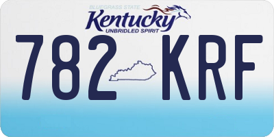 KY license plate 782KRF