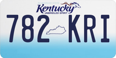 KY license plate 782KRI
