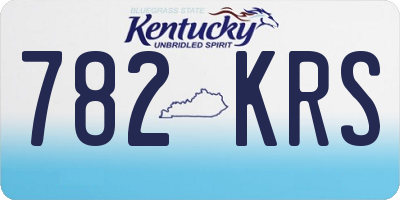 KY license plate 782KRS