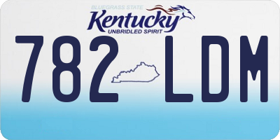 KY license plate 782LDM