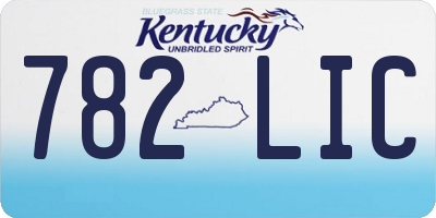 KY license plate 782LIC