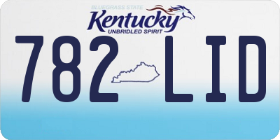 KY license plate 782LID