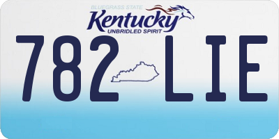 KY license plate 782LIE