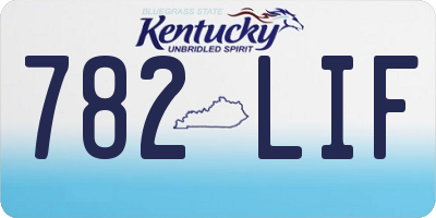 KY license plate 782LIF