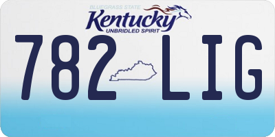 KY license plate 782LIG