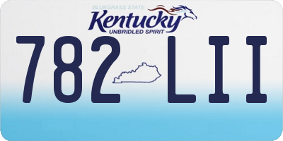 KY license plate 782LII