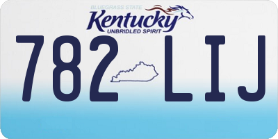 KY license plate 782LIJ