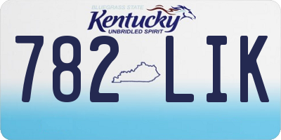KY license plate 782LIK