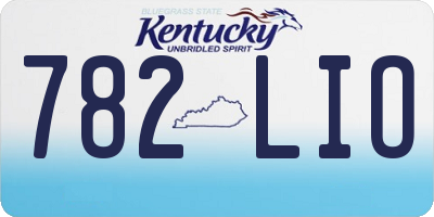 KY license plate 782LIO