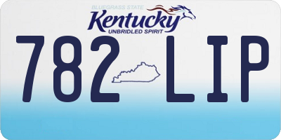 KY license plate 782LIP