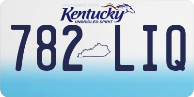 KY license plate 782LIQ