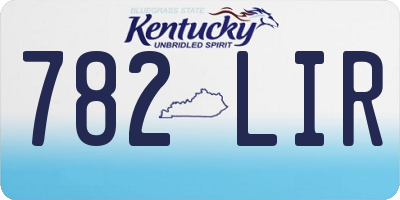 KY license plate 782LIR