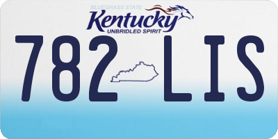 KY license plate 782LIS