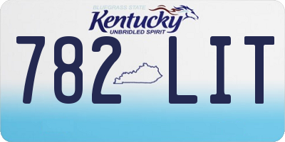 KY license plate 782LIT