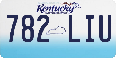 KY license plate 782LIU