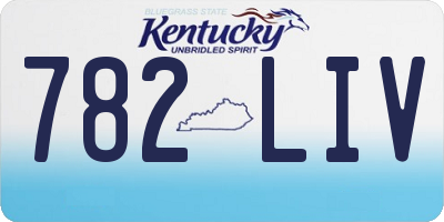KY license plate 782LIV