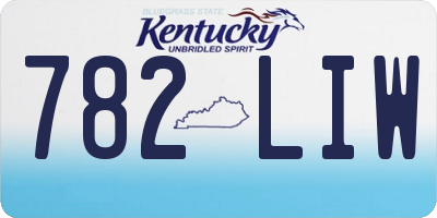 KY license plate 782LIW
