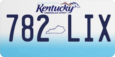 KY license plate 782LIX