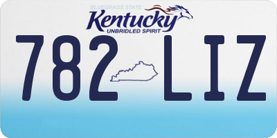 KY license plate 782LIZ