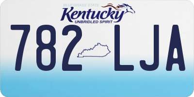 KY license plate 782LJA